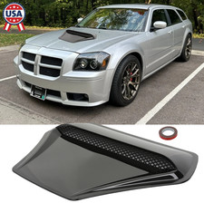 Front Air Flow Intake Hood Scoop Vent Trim Cover Glossy Black For Dodge Magnum