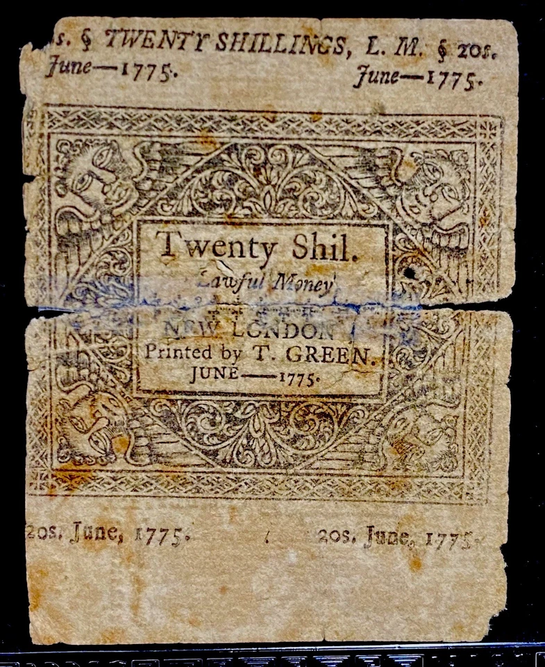 1775 CONNECTICUT American Revolution Colonial Currency Bank Note, CT-186 PCGS 30 - Image 4 of 4