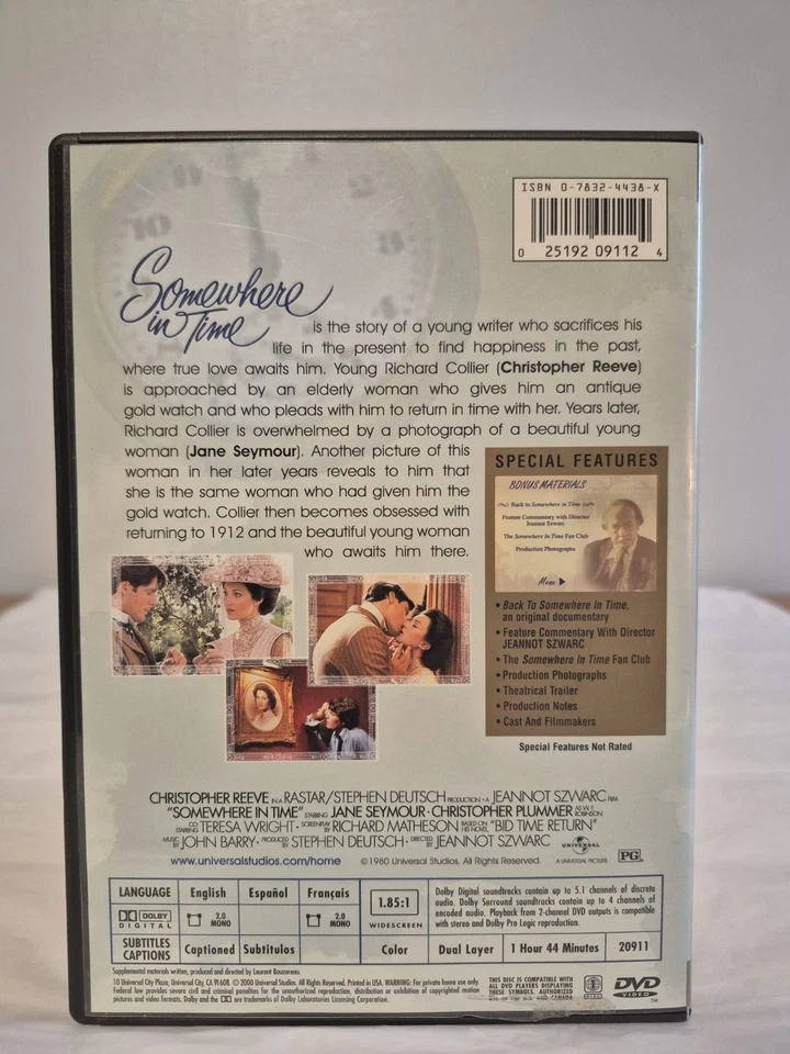 Somewhere In Time (1980, Collector's Edition DVD) Free Shipping! - Image 2 of 4