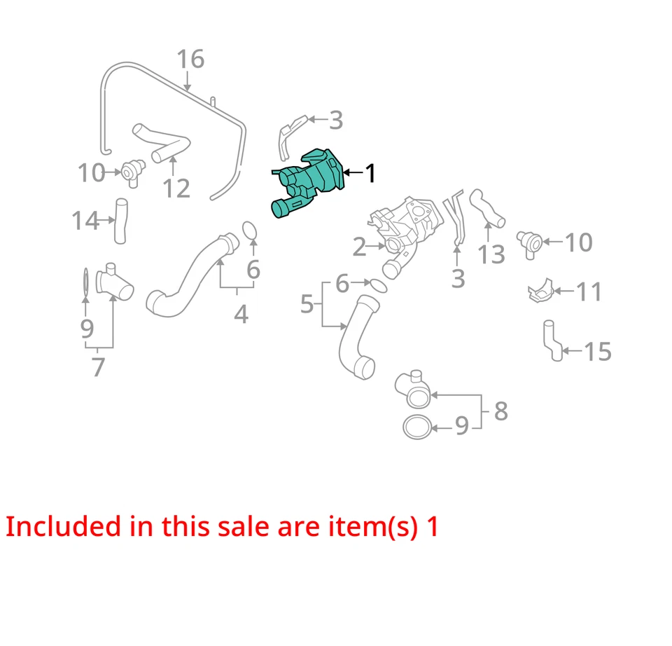 Conjunto turbocompresor derecho Porsche Cayenne 2008-2014 4,8 L diestro 116 k millas OEM LKQ Foto 4 de 4