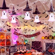214 Pcs Halloween Ceiling Decor Kit, Hanging Halloween Decor Indoor