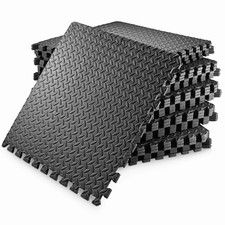 Interlocking EVA Foam Floor Mats 8 Pack Anti-Slip Gym Garage Protective Tiles UK