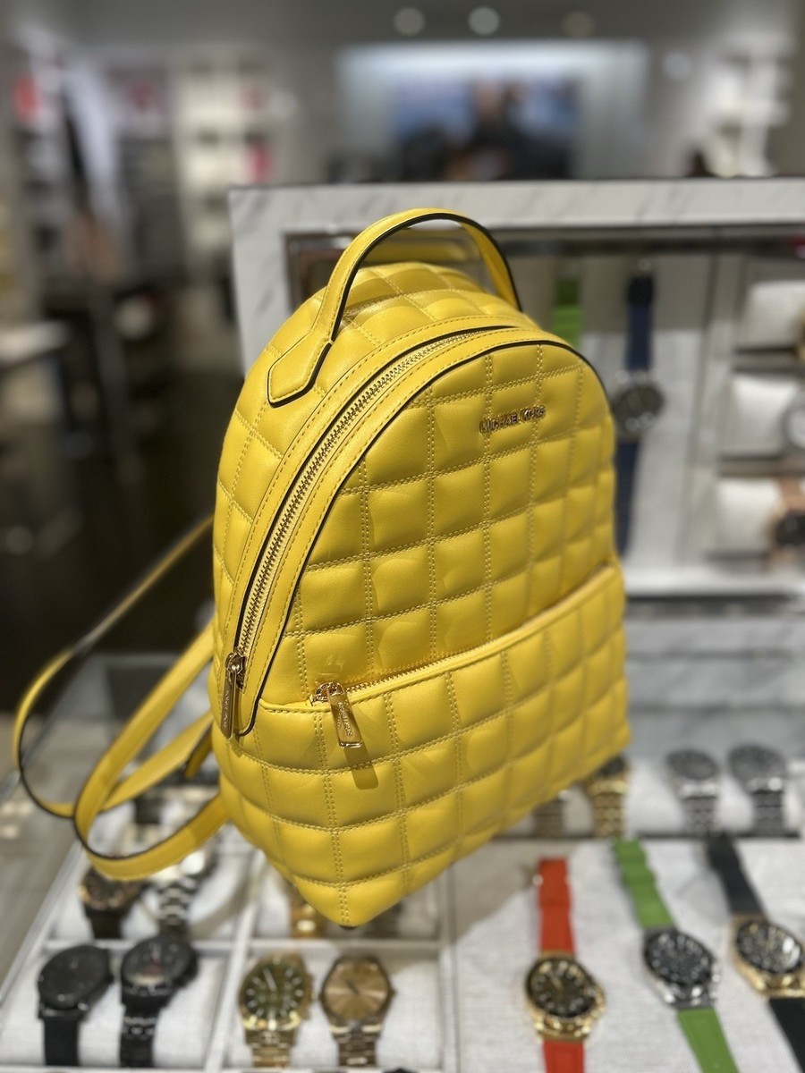 Michael Kors Sheila Daisy Yellow Medium Front Pocket Backpack Vegan Leather Michael Kors Sheila Medium Backpack Quilted | Mercari main image 3
