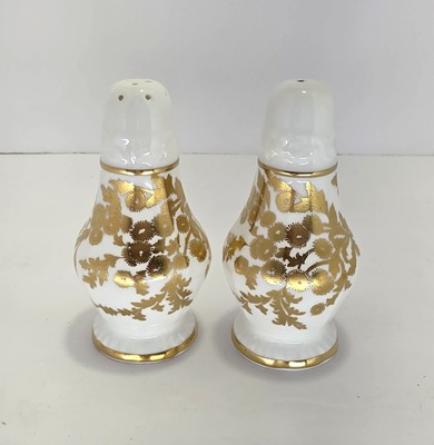 Hammersley & Co Footed Salt & Pepper Shaker Set Vintage Bone China England ELNC 
