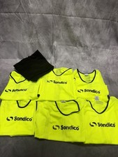 Sondico Yellow Men&rsquo;s Football Training Bibs Mesh Sports Vest Set Of 6 With Bag