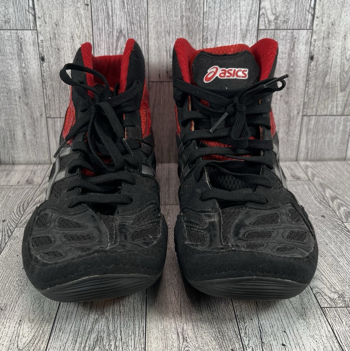 Asics Split Second 9 (J203Y) Mens Size 9.5 Red Black Wrestling
