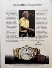 1984 Rolex Original Vintage Advertisement Watch Arnold Palmer Style Print Ad