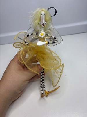 yellow POOF FAIRY SILVESTRI  Poof The Dishes Are Done ! Figurine Ornament 8''