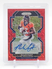 NOAH FANT 2021 PANINI PRIZM RED SHIMMER AUTO /10 #200 BRONCOS FOOTBALL Q5194
