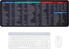 Keyboard Excel Shortcuts Mouse Mat Quick Key Super Large Pad Anti-Slip 80 x 30cm