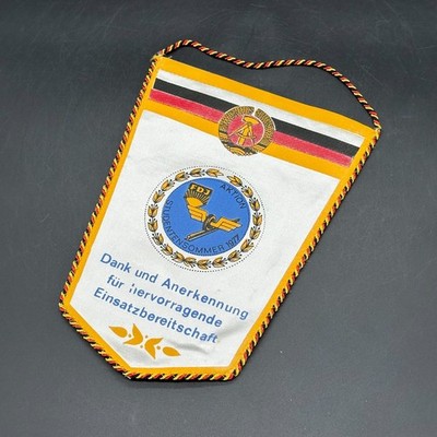 Orig. DDR Wimpel FDJ Studentensommer 1977 - Dank und Anerkennung