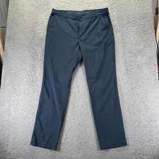 Greg Norman Chino Pants Mens 38x32 Blue ML75 Microlux Golf Polyester Stretch