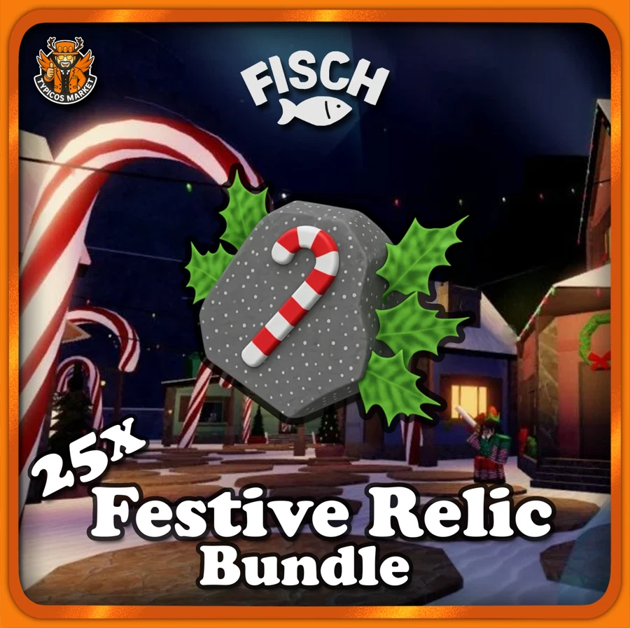 ROBLOX [FISCH] - 25x Festive Relic Bundle - [New Fischmas Enchant Relic]
