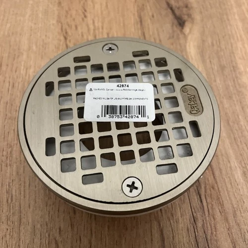 PROFLO PF42874 Nickel 2" Or 3" Pvc Shower Drain With 4" Nickel Strainer - Picture 1 of 3