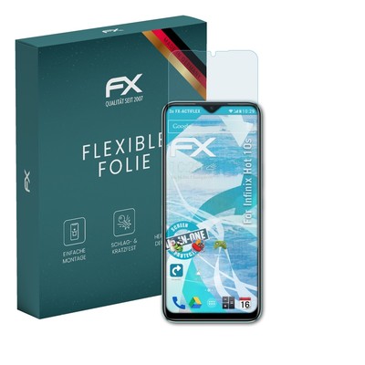 atFoliX 3x Folie für Infinix Hot 10s Schutzfolie klar&flexibel