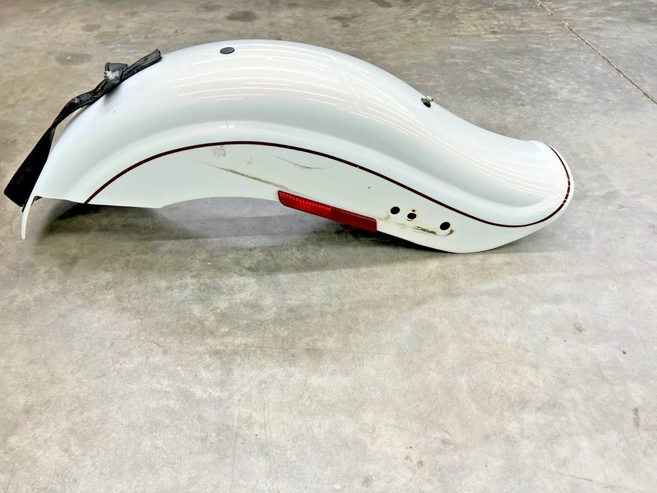 Harley-Davidson Dyna Wide Glide 2000 guardabarros trasero blanco perla FXDWG Foto 3 de 4