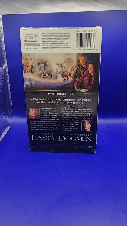 Last of the Dogmen (VHS, 1996) - Sealed Brand New - Tom Berenger B. Hershey Foto 3 de 3