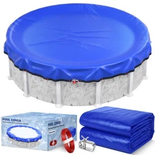 18FT Round Winter Pool Cover 500D Extra Thick Above Ground Pool Cover Above G...
