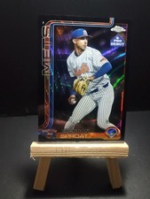 2025 Pro Debut Brandon Sproat Chrome Black Wave Refractor # /10 New York Mets
