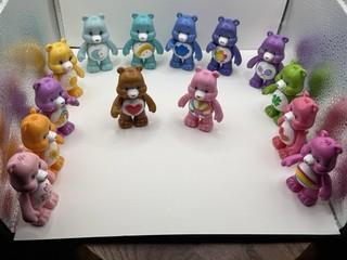 Lot of (14) Just Play TCFC Care Bear Figures 3" Size Poseable Arms