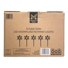 Member's Mark 9-Function LED Snowflake Pakthway Lights, Set of 5