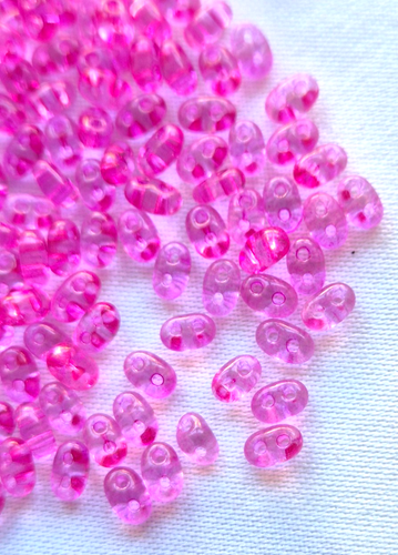 10g Czech Twin/2-Hole Oval Glass Beads- Crystal Colours 5 x 2.5 mm - Picture 6 of 30