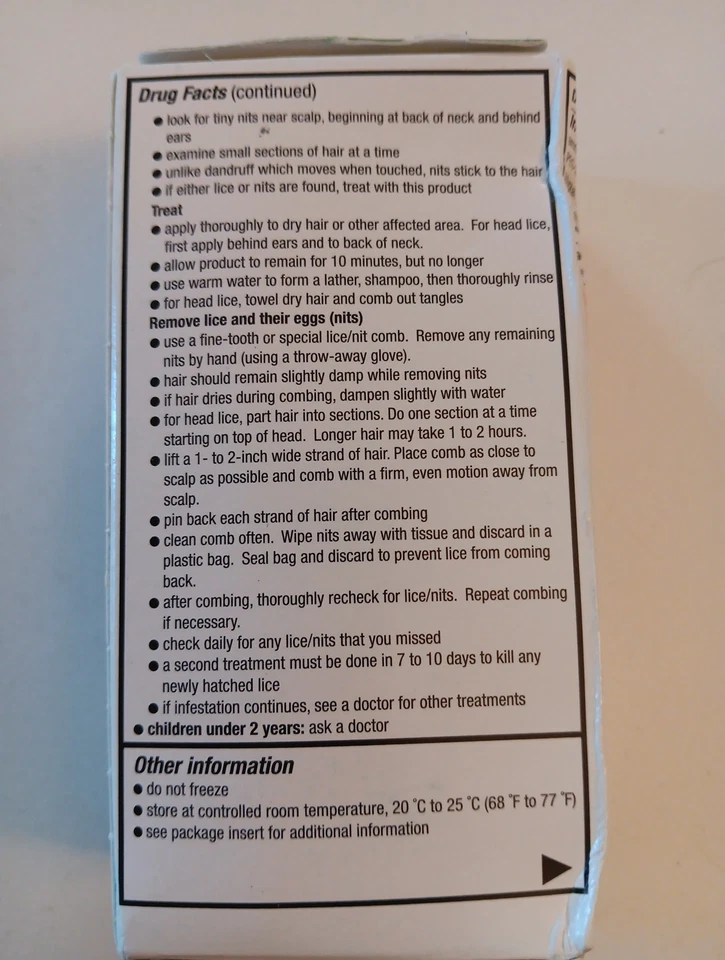 CHAMPÚ PARA TRATAMIENTO DE PIOJOS MEDICADOS MATA PIOJOS, 2 FL. OZ.  Exp. 06/2027 Foto 3 de 4