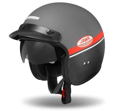 Jethelm Roller Helm Crosshelm Motorradhelm Oxygen Jawa OHC Cassida grau matt S