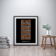 Jordan Belfort Inspirational Wall Art Print Motivational Quote Poster Decor Gift