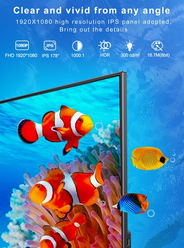 UPERFECT 15,6 Pouces 1920x1080 Moniteur Portable Moniteur Gaming HDR IPS Écran - Photo 2/10