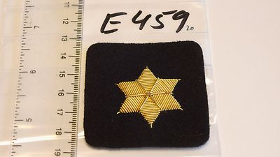 Marine Abzeichen Land ? Seestern golden Handgestickt 1 Stück (e459)