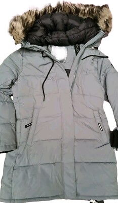Damen Pelz Jacke Grau Khujo Parka Jacke Mantel Damen