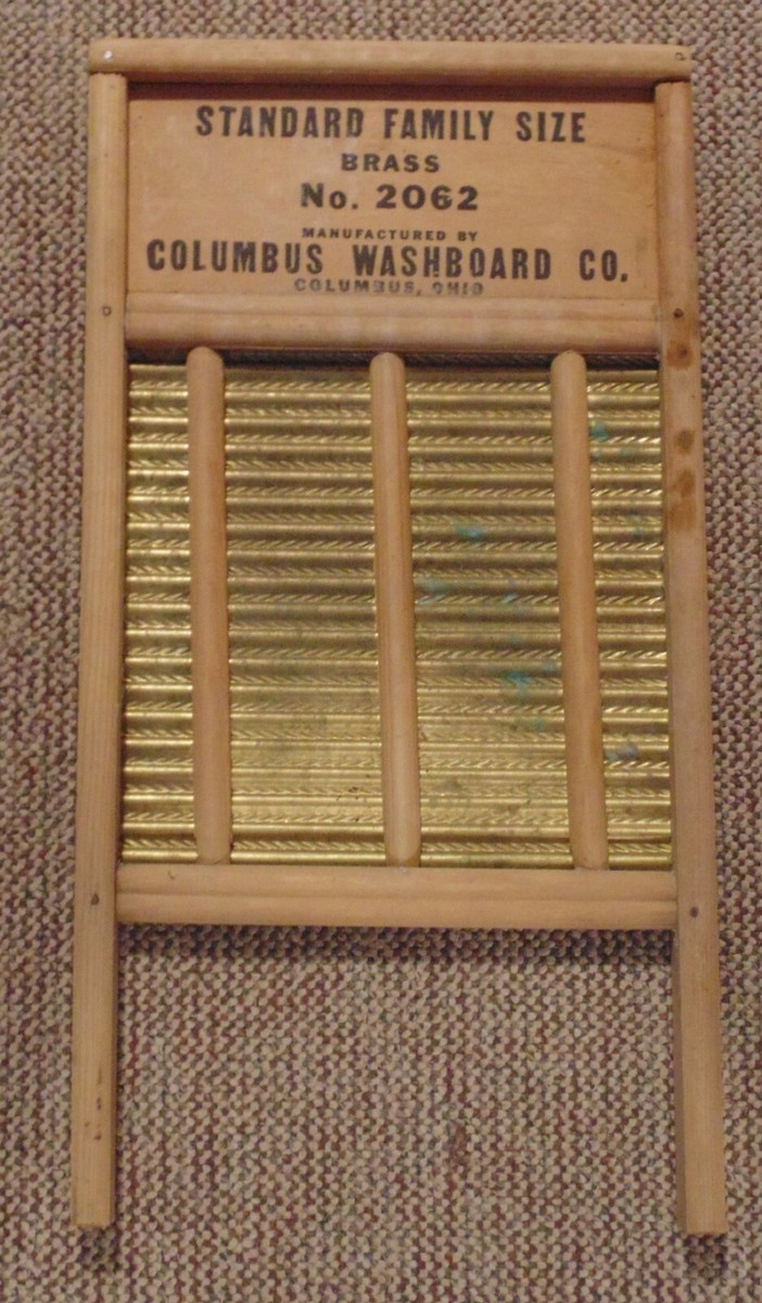 Maid Rite Columbus Ohio Washboard 2062 Brass 24x12.5 | eBay