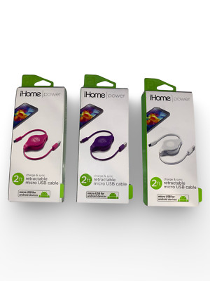 IHome Power 2ft Retractable Micro USB cable (Message for Wholesale Deal)