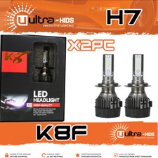 2x K8F Mini LED Headlight Kit Dipped High Fog Light White 26w H7 H11 H4 9012 HB3
