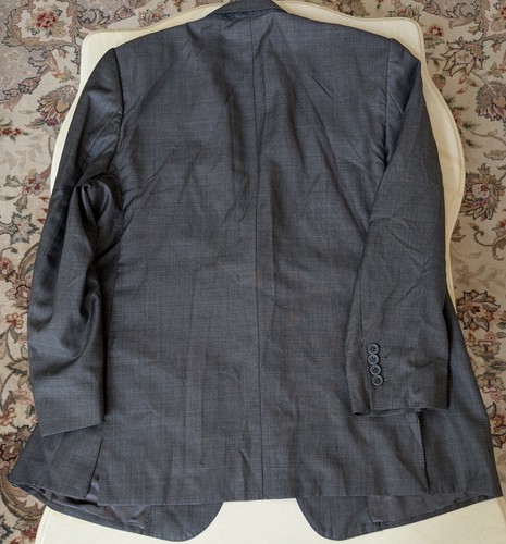 Lutwyche Savile Row Solid Gray Full Canvas 3-Piece Suit + Extra Pants US44 - Picture 9 of 16