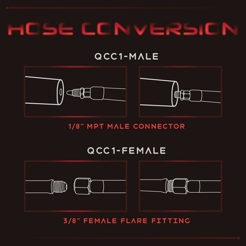 CONCORD 4 ft 0-30 PSI High Pressure Adjustable Regulator Hose (QCC-1 to M) - Picture 4 of 6
