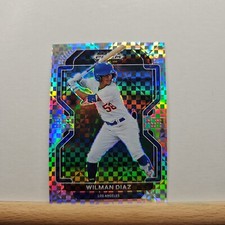 2022 Prizm Draft Picks Wilman Diaz base POWER PLAID Prizm 25/35 card # PDP139