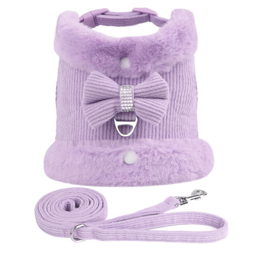 Hundegeschirr mit Leine Kleine Hunde Chihuahua Katzengeschirr Winter Fleece XS-L - Bild 20 von 22