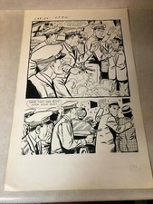 Car 54 #5 original comic art HALF SPLASH 1963 POLICE PULL GUNS of CROOKS Dell TV