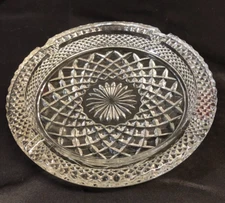 Vintage Anchor Hocking Wexford Pattern Large Heavy Cigar, Cigerette Ashtray 8.5"