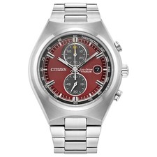 Citizen Men's Sport Casual Chronograph Eco-Drive Silver Watch 43 MM CA7090-52X