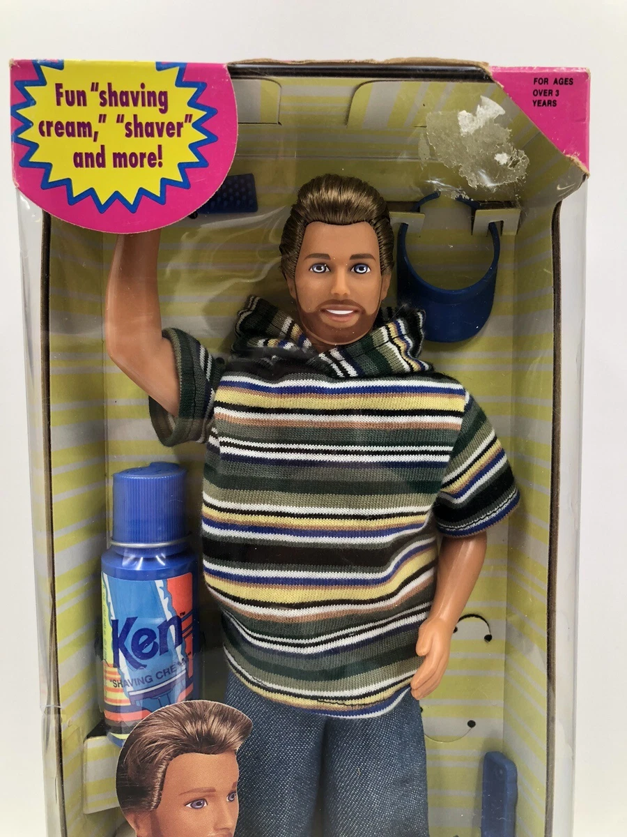 1994 SHAVING FUN KEN DOLL Color Changing Beard Mattel Vintage