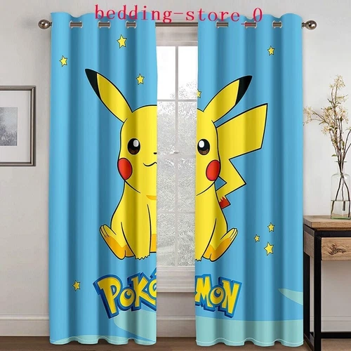 Tende Oscuranti 3D Spesse Bambini/Pokemon Pikachu Anello Termico Occhiello Superiore/Tende - Foto 11 di 93
