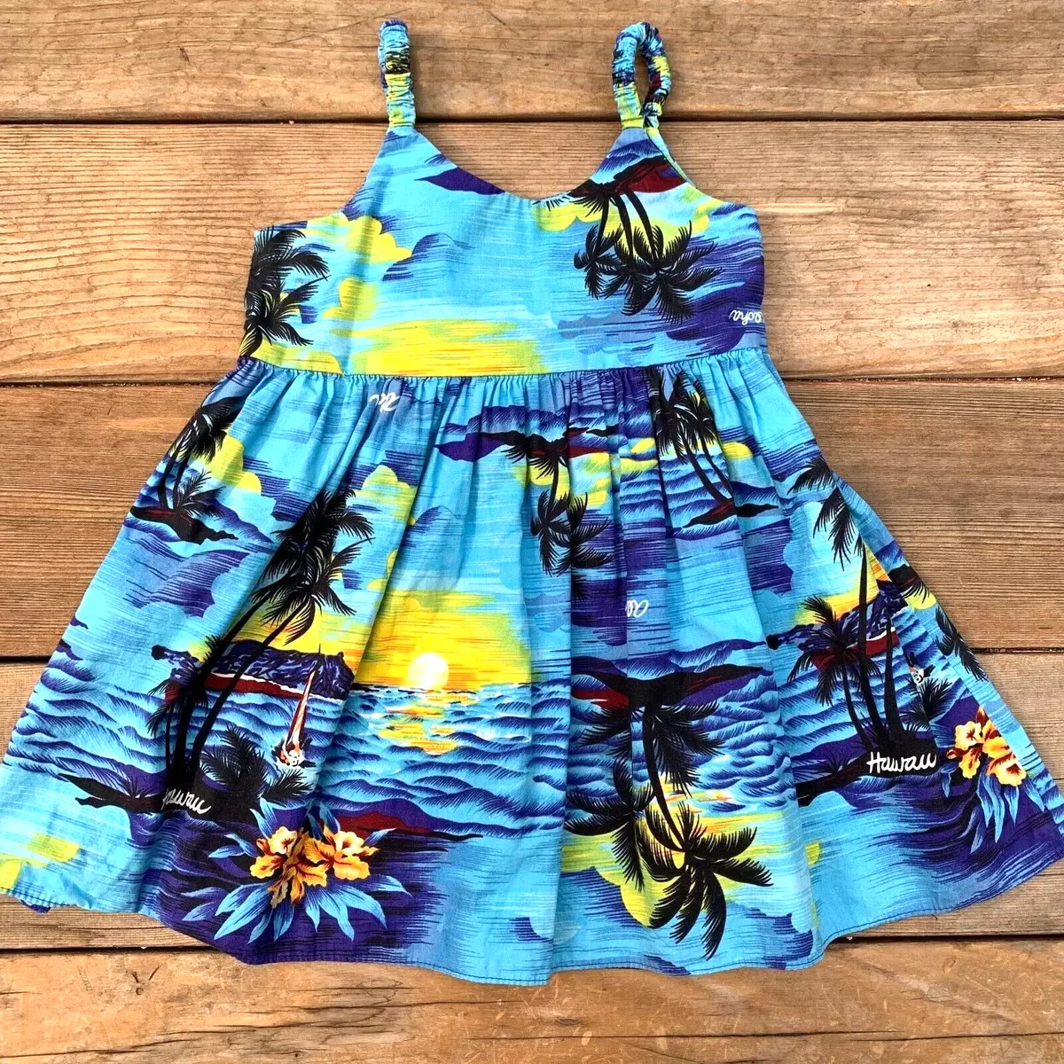 Girls hawaiian print dress cheap