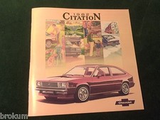 1982 Chevrolet Chevy Citation 16 Page Sales Brochure Mint Original Box 424