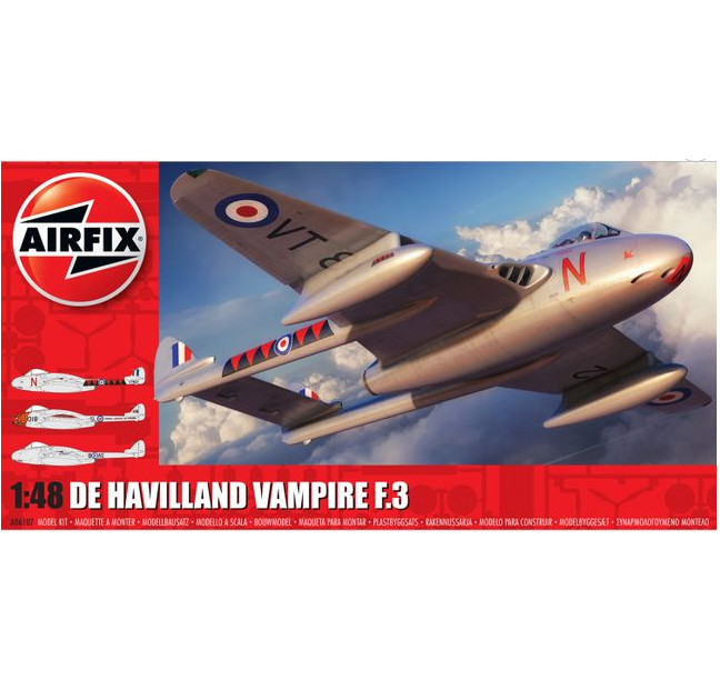Airfix A06107 De Havilland Vampire F.3 1:48 Scale Kit