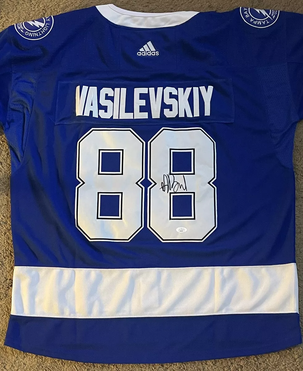 Andrei Vasilevskiy Signed Lightning Jersey (JSA)