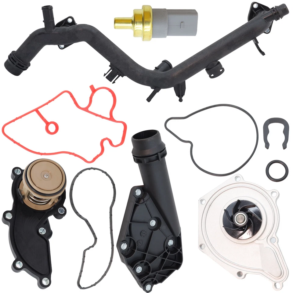 Engine Cooling System Kit For Audi A4 Quattro A5 Quattro Q5 3.2 PUMP THERMOSTAT Foto 2 de 4