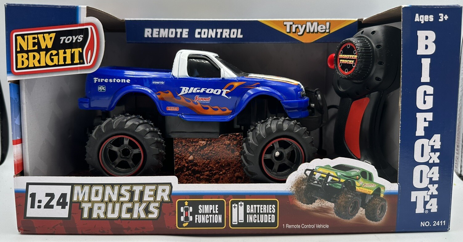 New Bright Big Foot Monster Truck Radio Remote Control Easy Control Scale 1:24